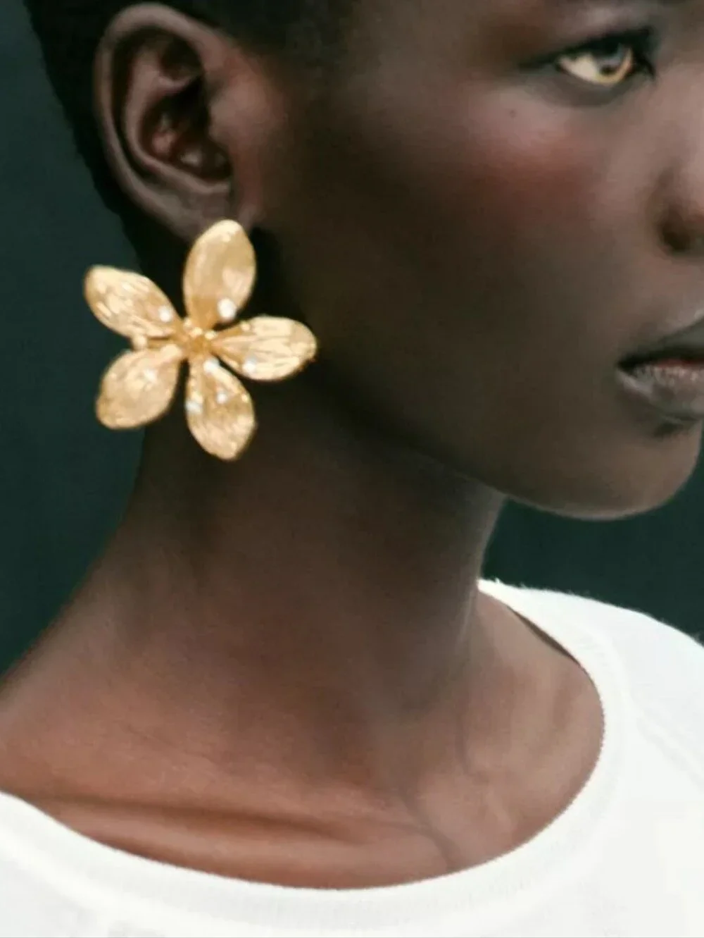 Zara Flower Jeweled Earrings